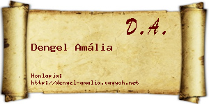 Dengel Amália névjegykártya